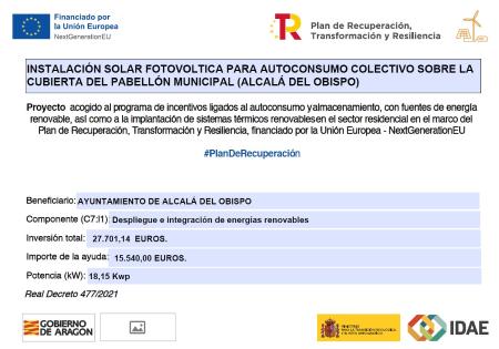Instalación solar fotovoltaica para autoconsumo colectivo sobre la...